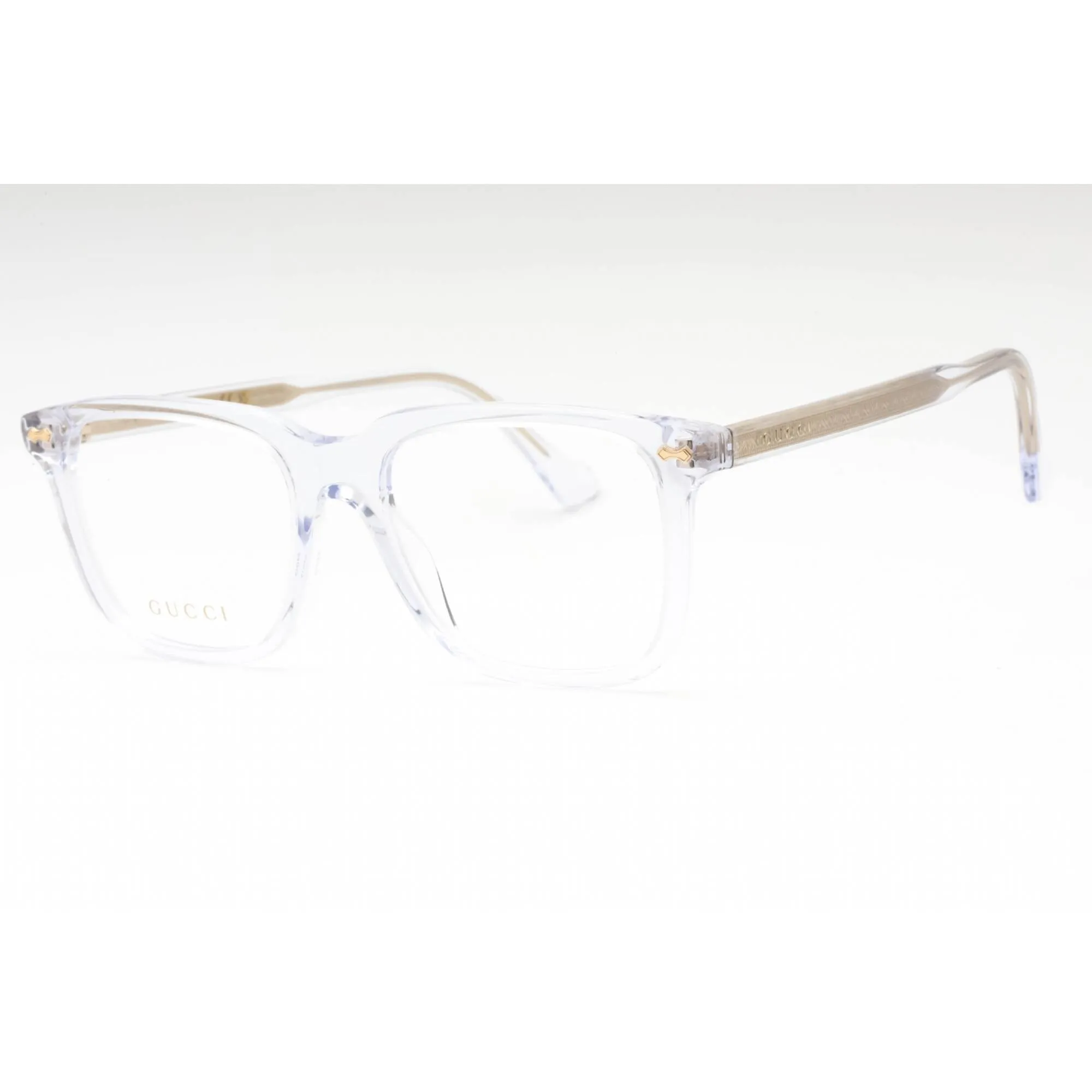 Gucci Men's Eyeglasses - Crystal Plastic Square Shape Frame Clear Lens | GG0737O 017