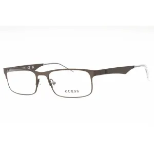 Guess Men's Eyeglasses - Matte Gunmetal Rectangular Full Rim Frame | GU1904-N 009