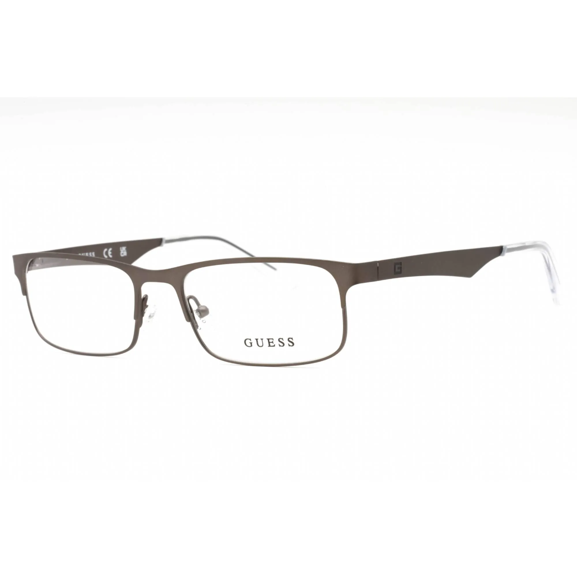 Guess Men's Eyeglasses - Matte Gunmetal Rectangular Full Rim Frame | GU1904-N 009