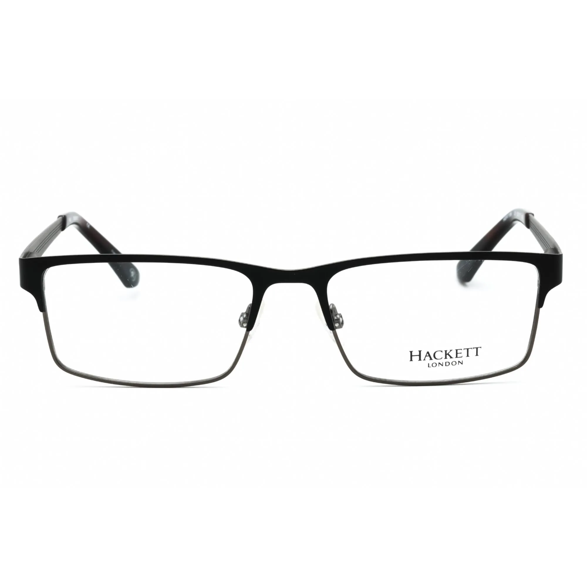 Hackett Men's Eyeglasses - Black Metal Full Rim Rectangular Shape Frame | HEK1159 02