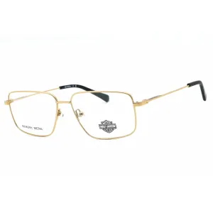 Harley Davidson Men's Eyeglasses - Pale Gold Metal Full Rim Rectangular | HD0954 032