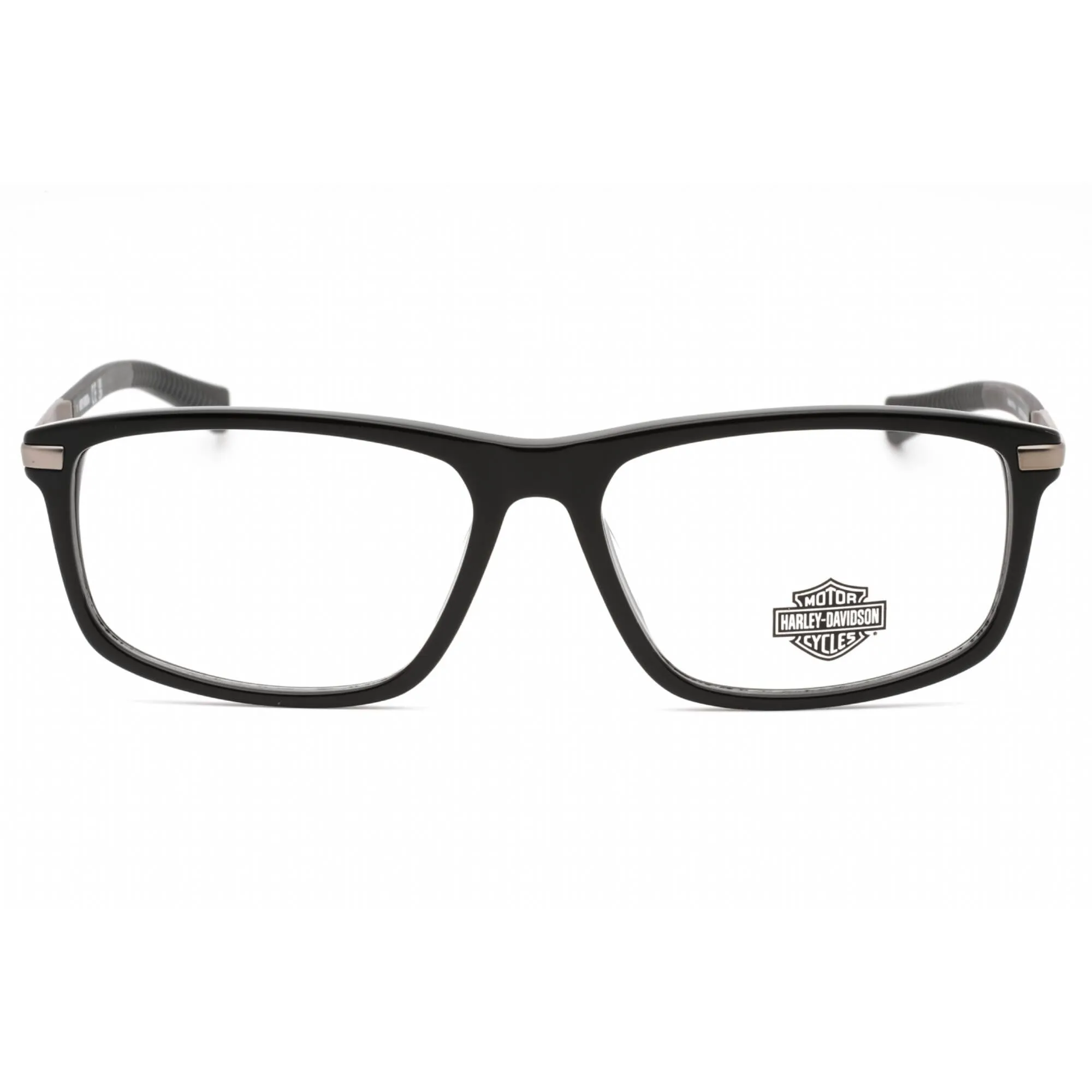 Harley Davidson Men's Eyeglasses - Shiny Black Plastic Rectangular Frame | HD0980 001