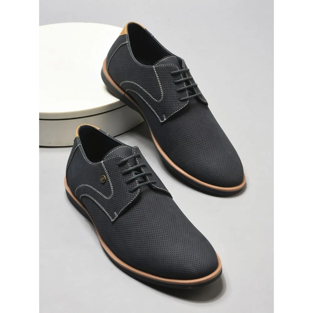 Healers Formal Navy Blue Lacing Shoes For Men SYN-113E By Liberty