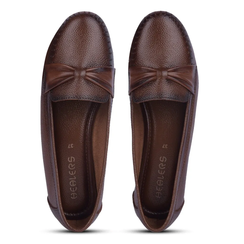 Healers Tan Formal Ballerina Shoes For Women TLO-22 By Liberty