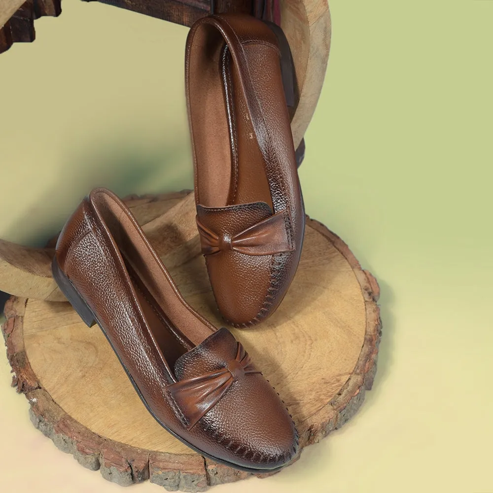 Healers Tan Formal Ballerina Shoes For Women TLO-22 By Liberty