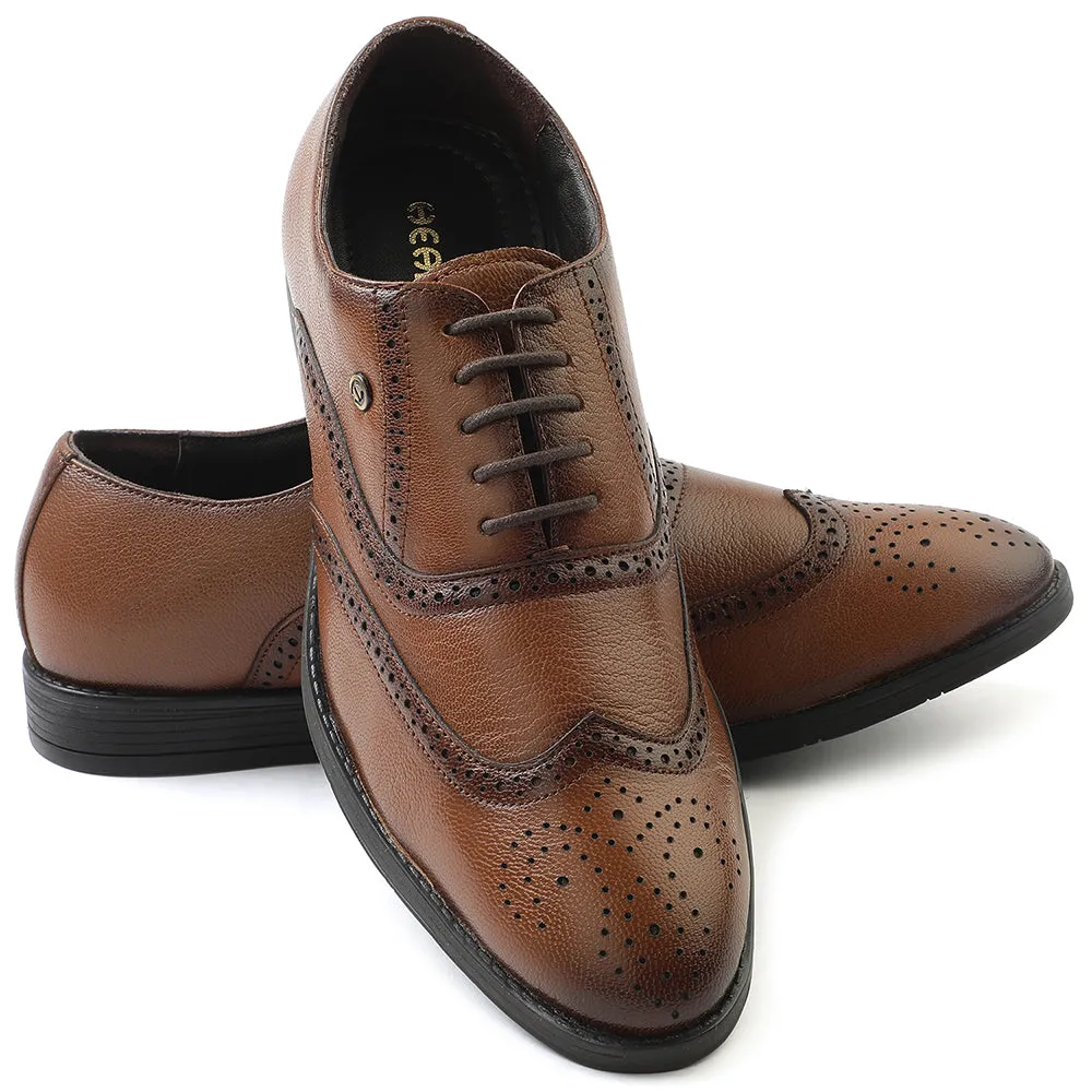 Healers Tan Formal Lacing Oxford Shoes For Men SAGAR-15 By Liberty
