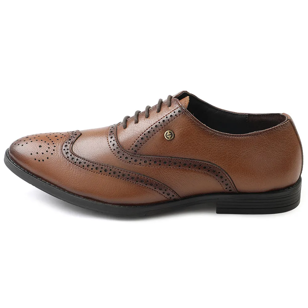 Healers Tan Formal Lacing Oxford Shoes For Men SAGAR-15 By Liberty