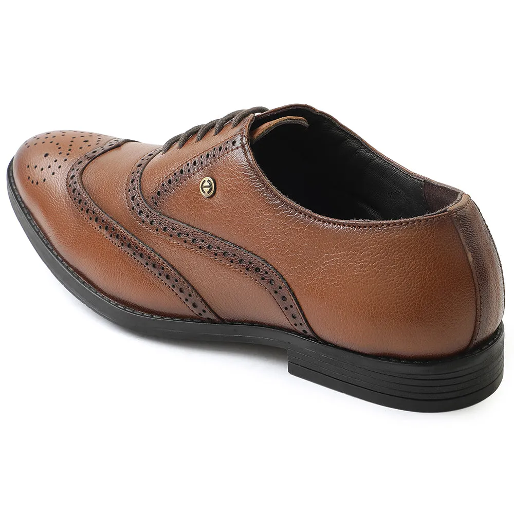 Healers Tan Formal Lacing Oxford Shoes For Men SAGAR-15 By Liberty