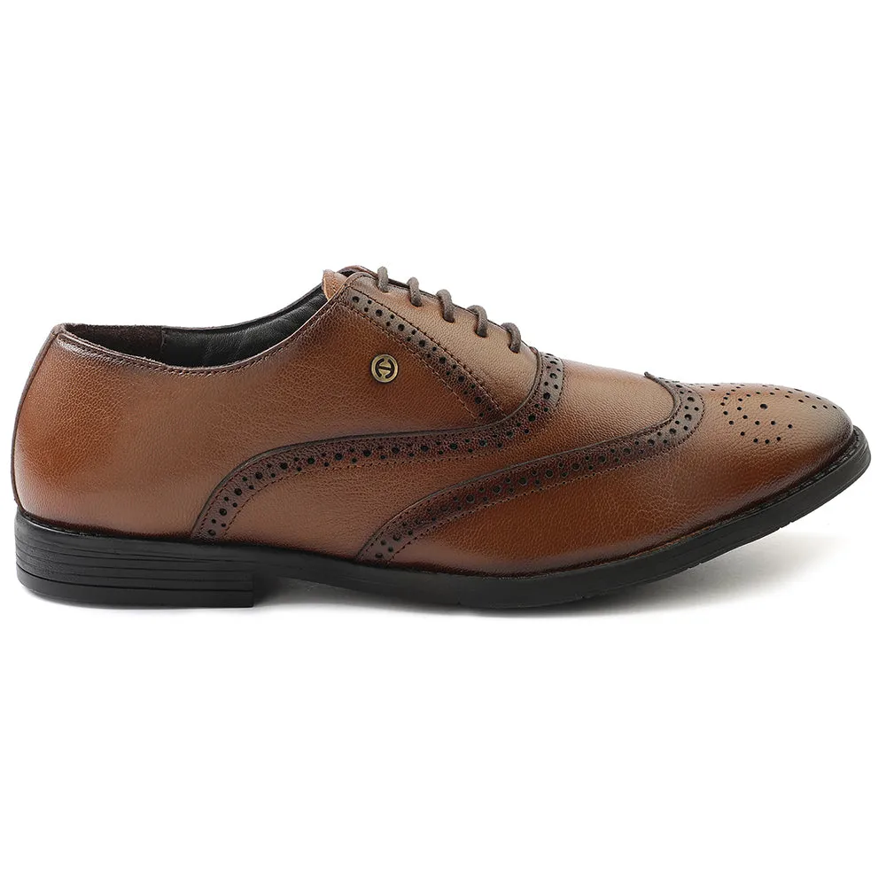 Healers Tan Formal Lacing Oxford Shoes For Men SAGAR-15 By Liberty