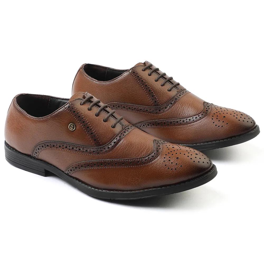 Healers Tan Formal Lacing Oxford Shoes For Men SAGAR-15 By Liberty