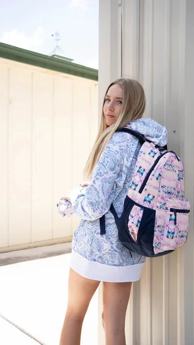HOOey Recess Aztec (Pink/Navy) - Backpack