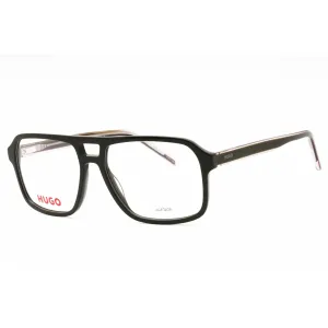 Hugo Men's Eyeglasses - Green Grey Plastic Square Full Rim Frame | HG 1299 08YW 00