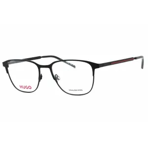 Hugo Men's Eyeglasses - Matte Black Metal Square Full Rim Frame | HG 1155 0003 00