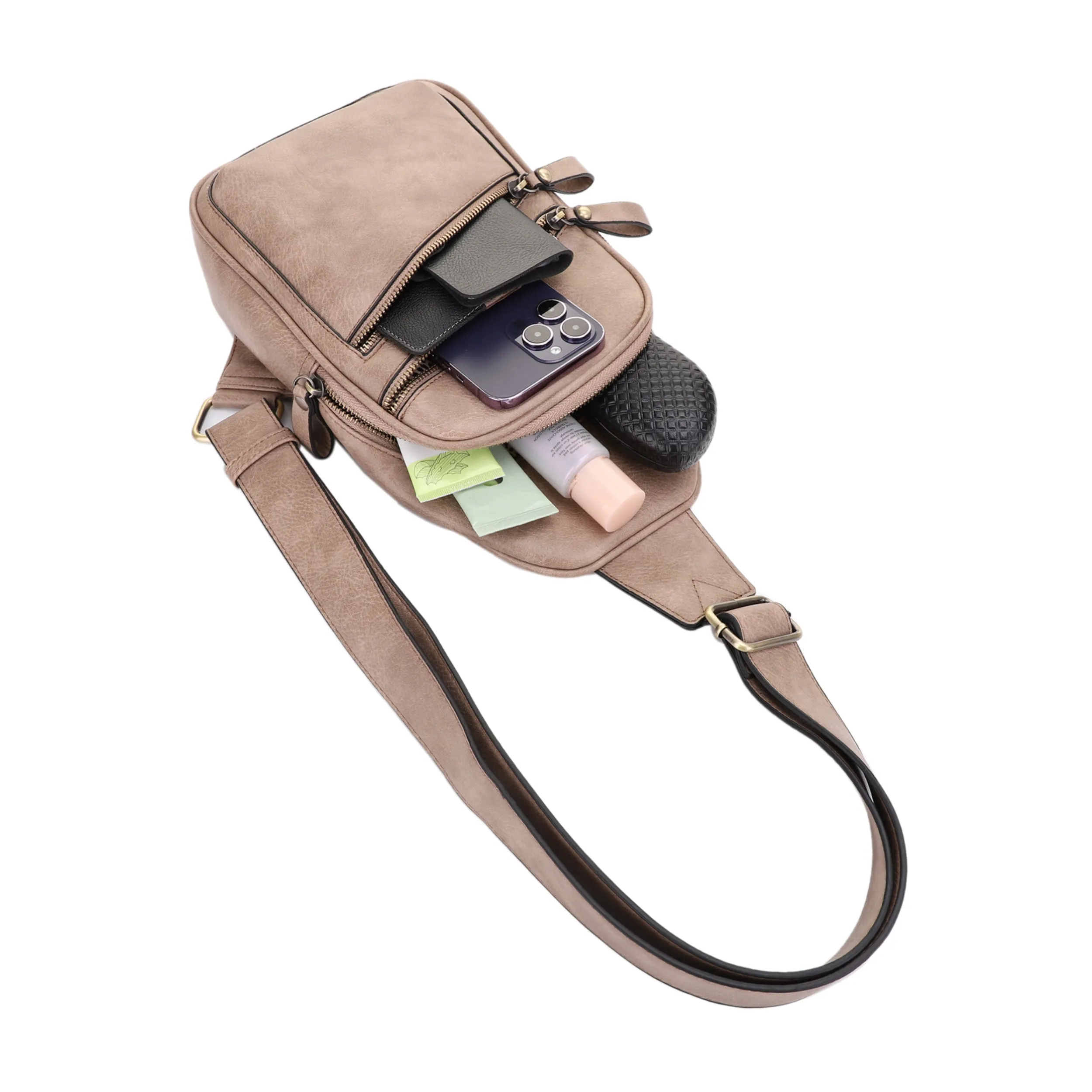 Jeannie Concealed Carry Lock and Key Sling Shoulder Backpack
