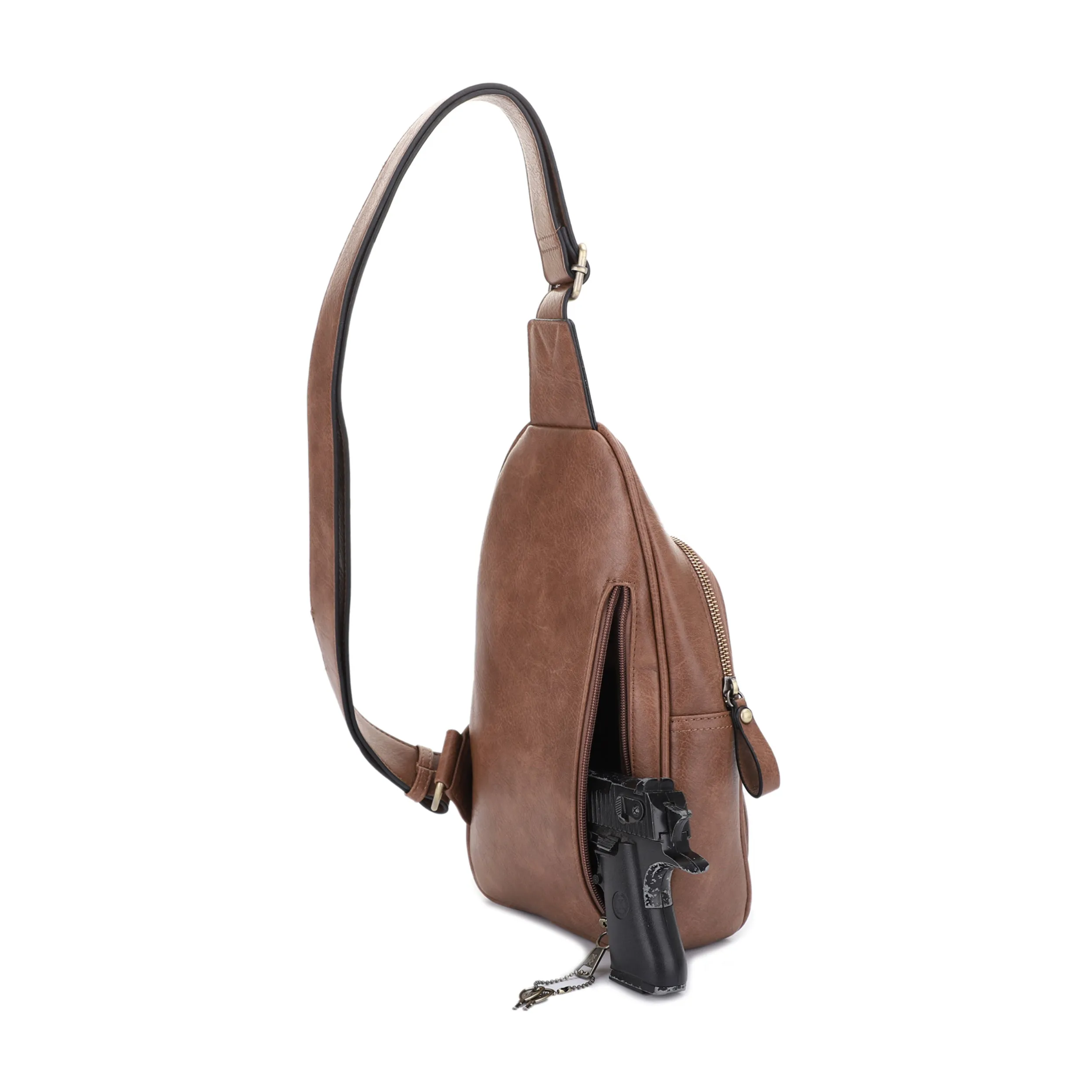 Jeannie Concealed Carry Lock and Key Sling Shoulder Backpack