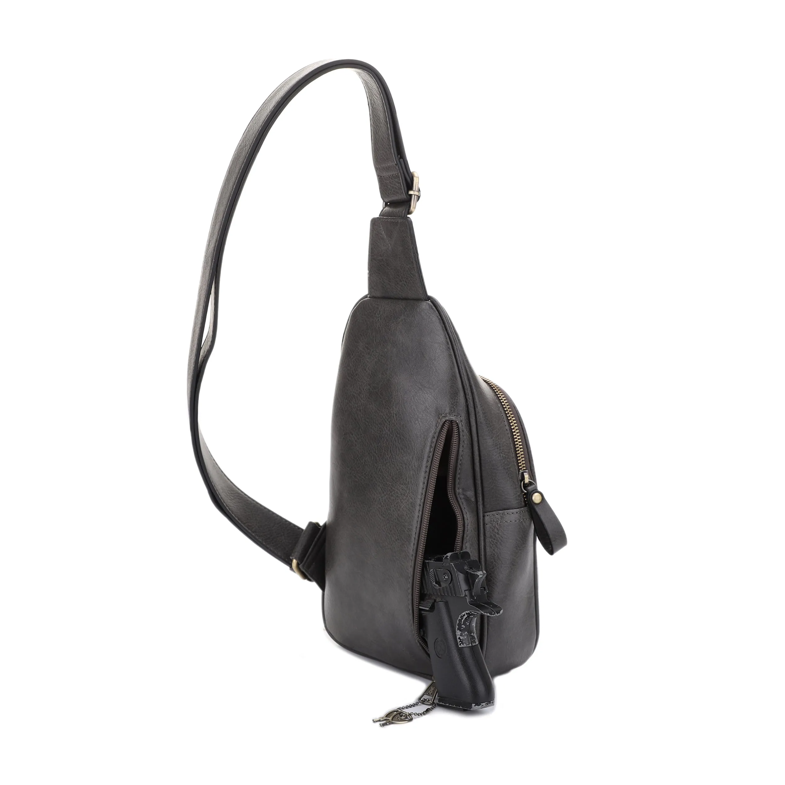 Jeannie Concealed Carry Lock and Key Sling Shoulder Backpack