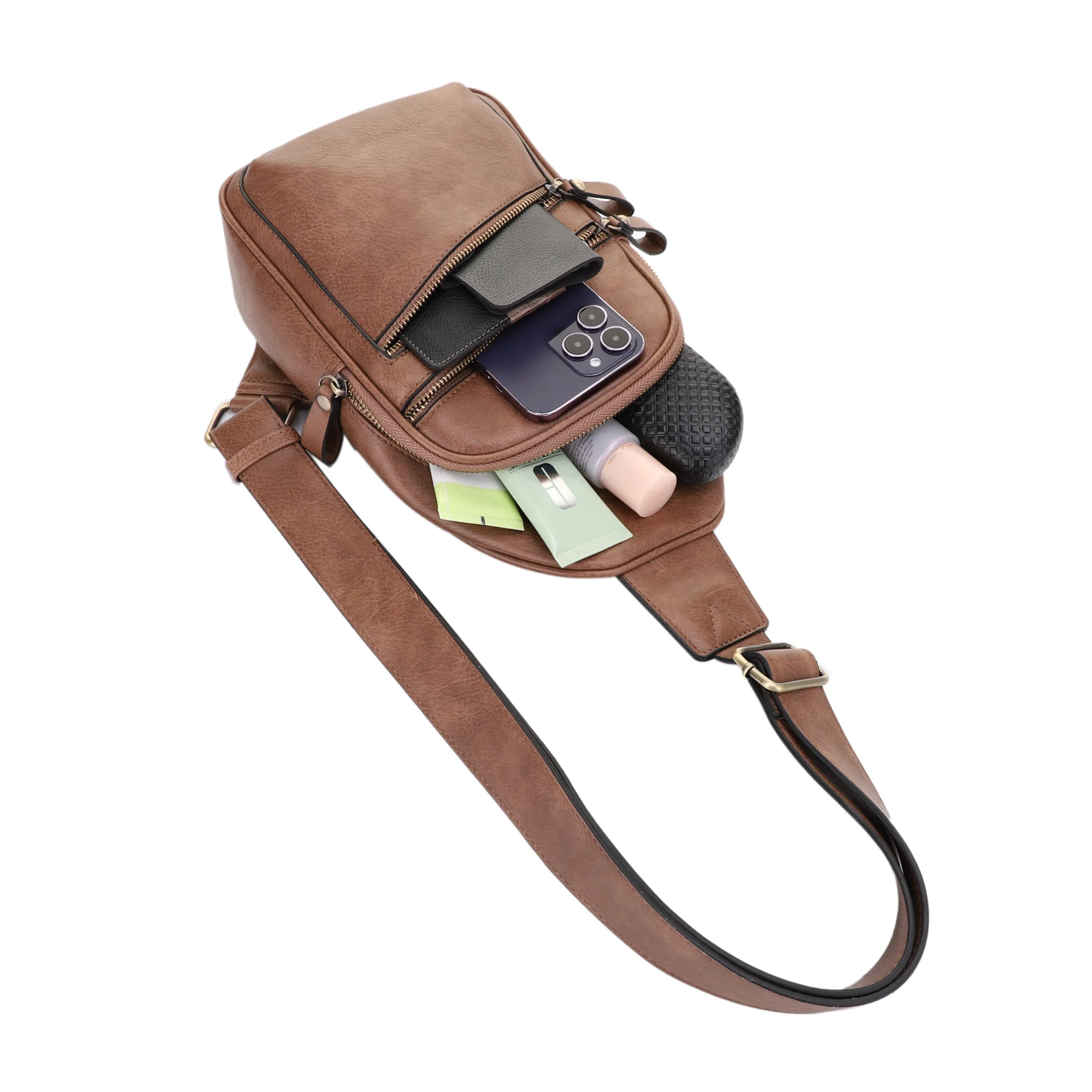 Jeannie Concealed Carry Lock and Key Sling Shoulder Backpack