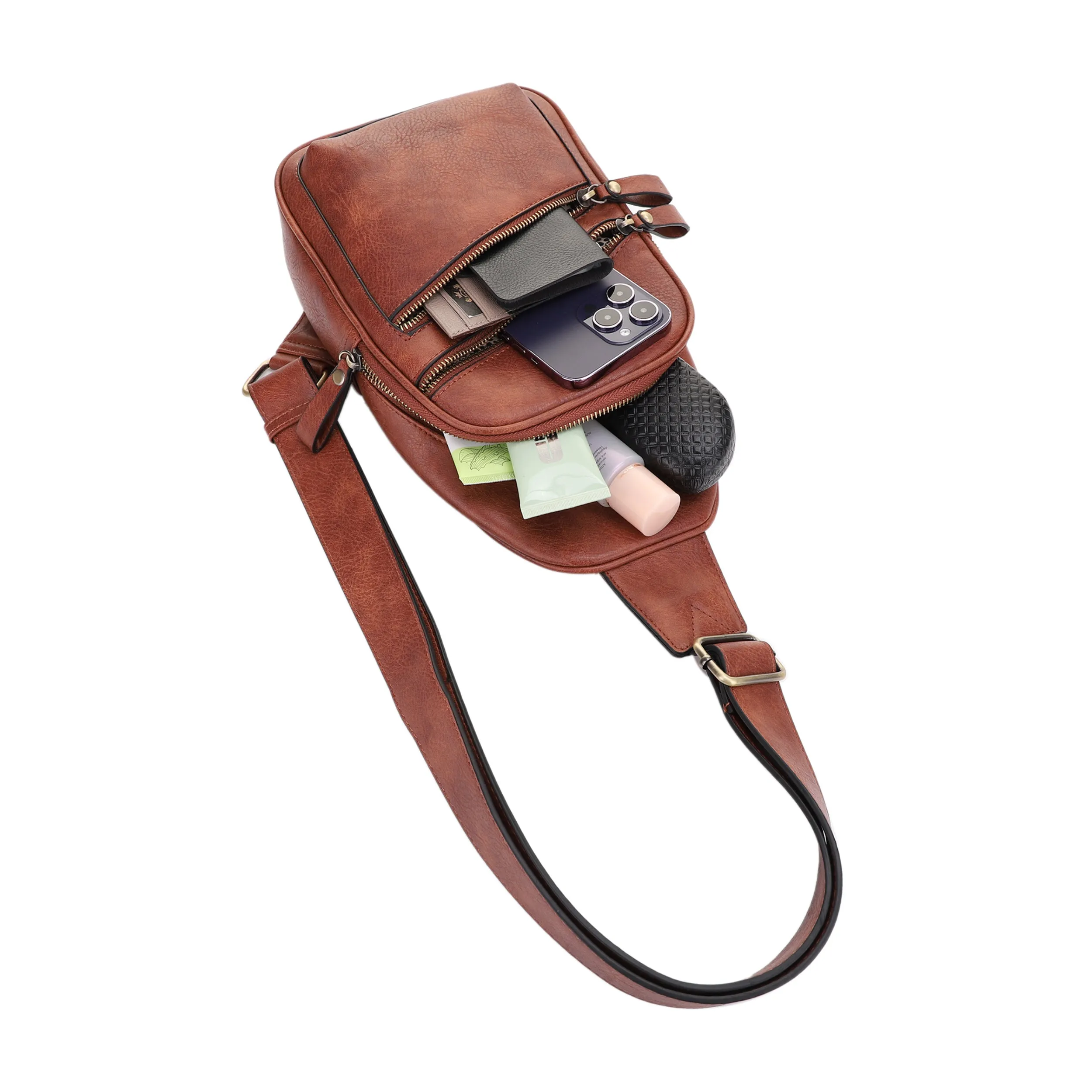 Jeannie Concealed Carry Lock and Key Sling Shoulder Backpack