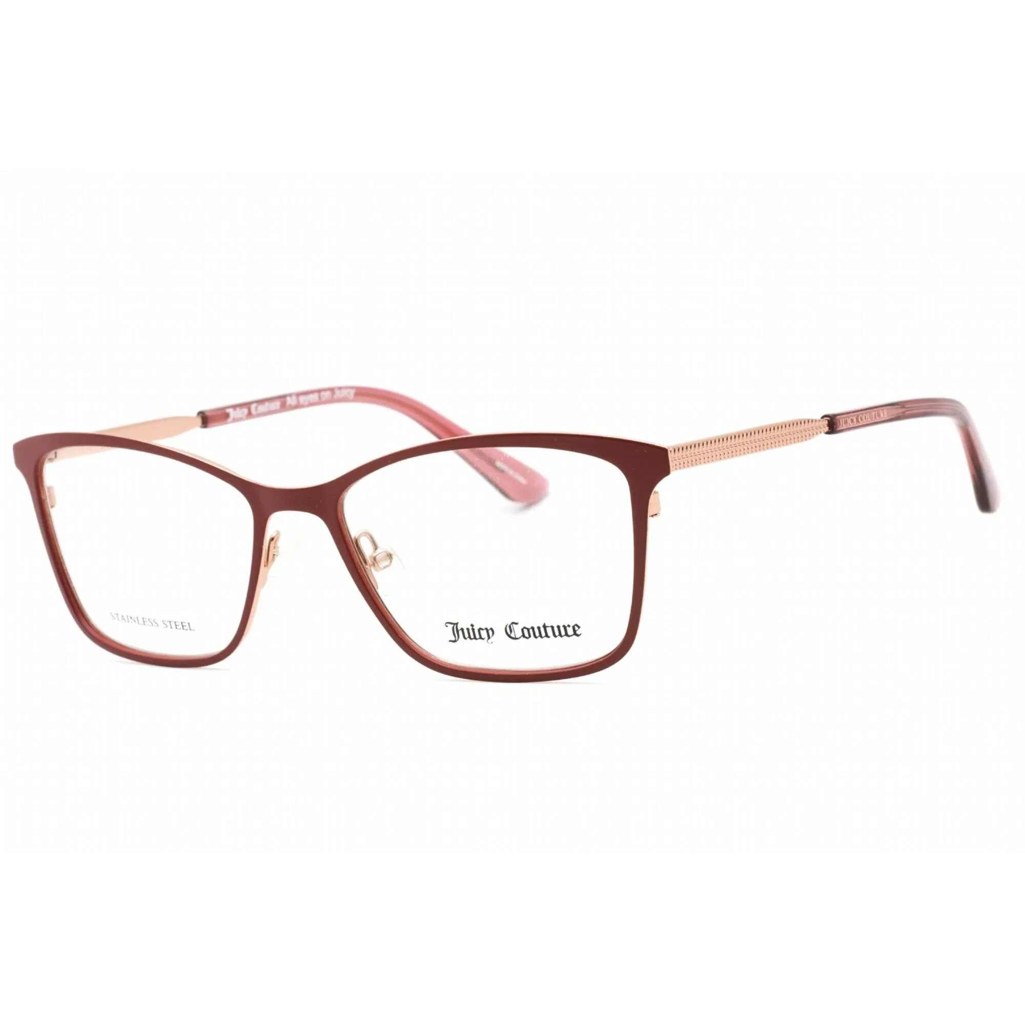 Juicy Couture Men's Eyeglasses - Matte Burgundy Metal Full Rim Frame | JU 190 0U7I 00