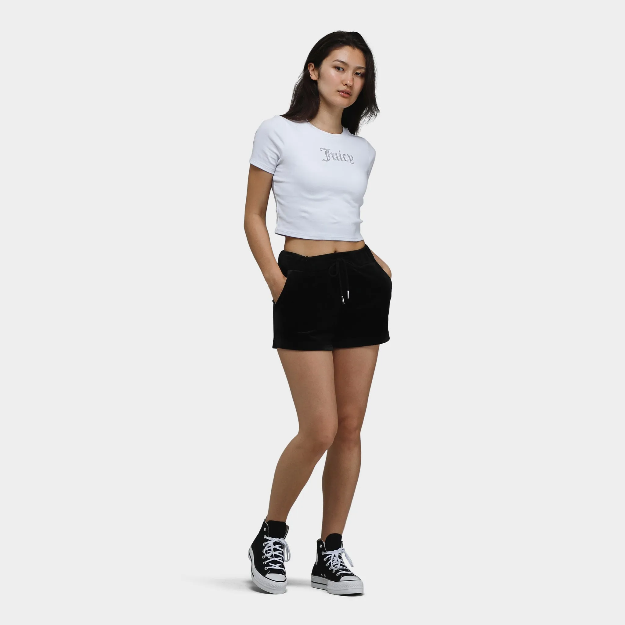Juicy Couture Women's Classic Velour Shorts / Liquorice