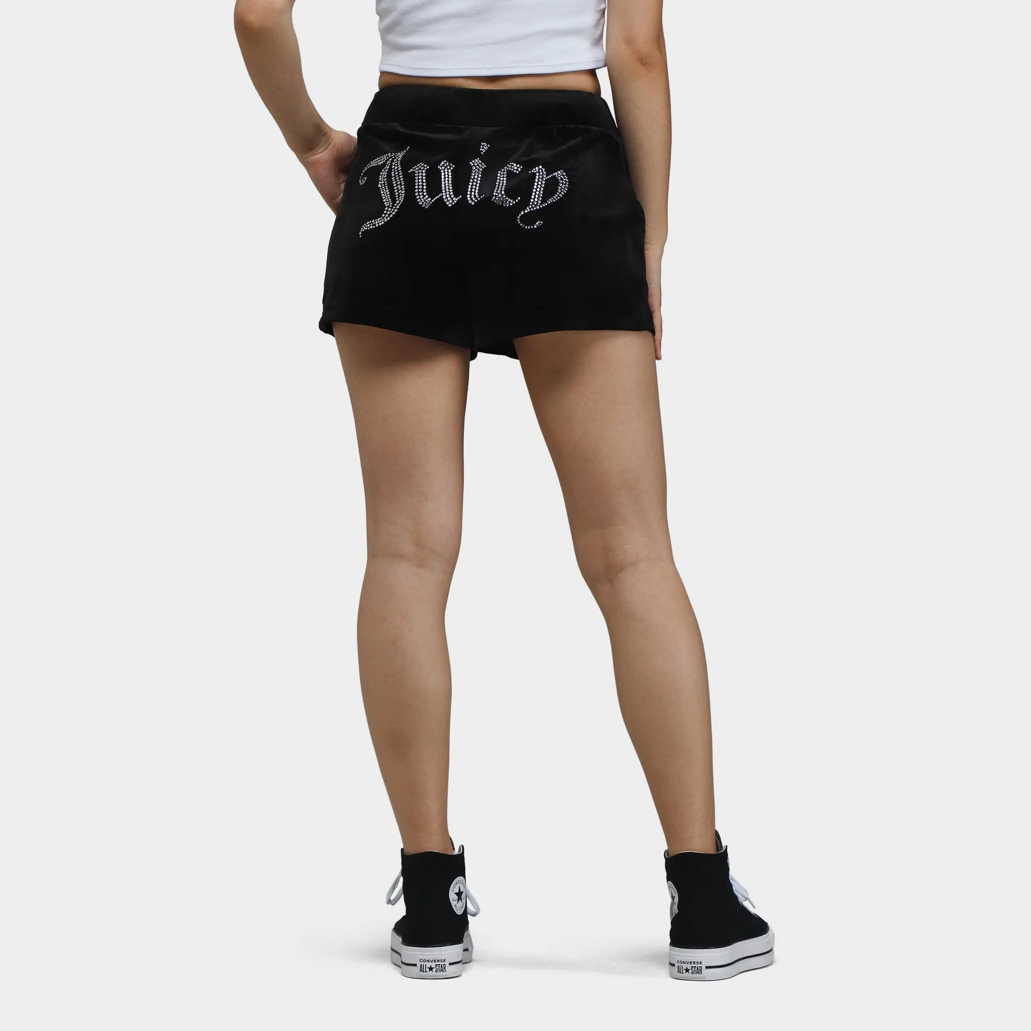 Juicy Couture Women's Classic Velour Shorts / Liquorice