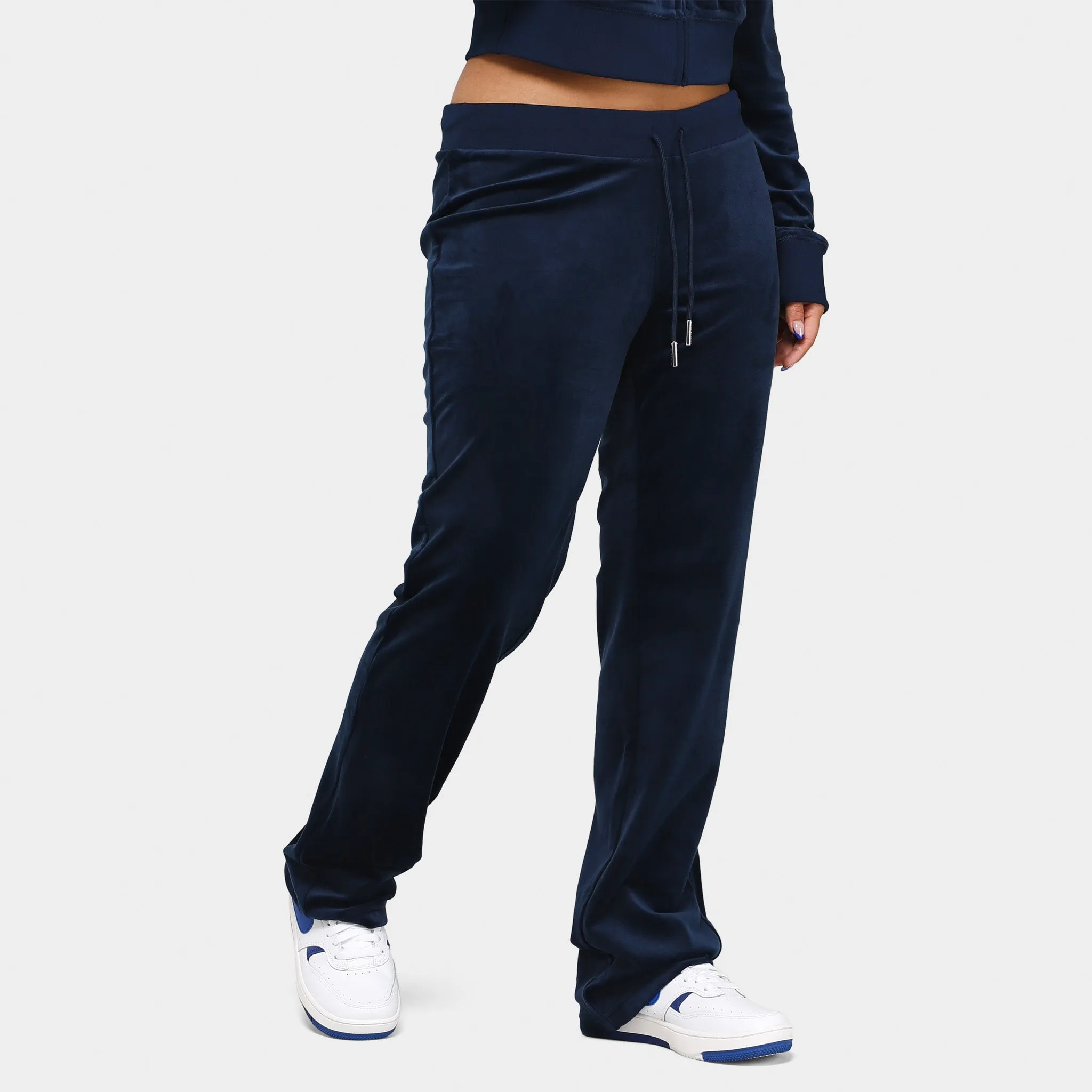 Juicy Couture Women's OG Big Bling Velour Track Pants / Regal Blue