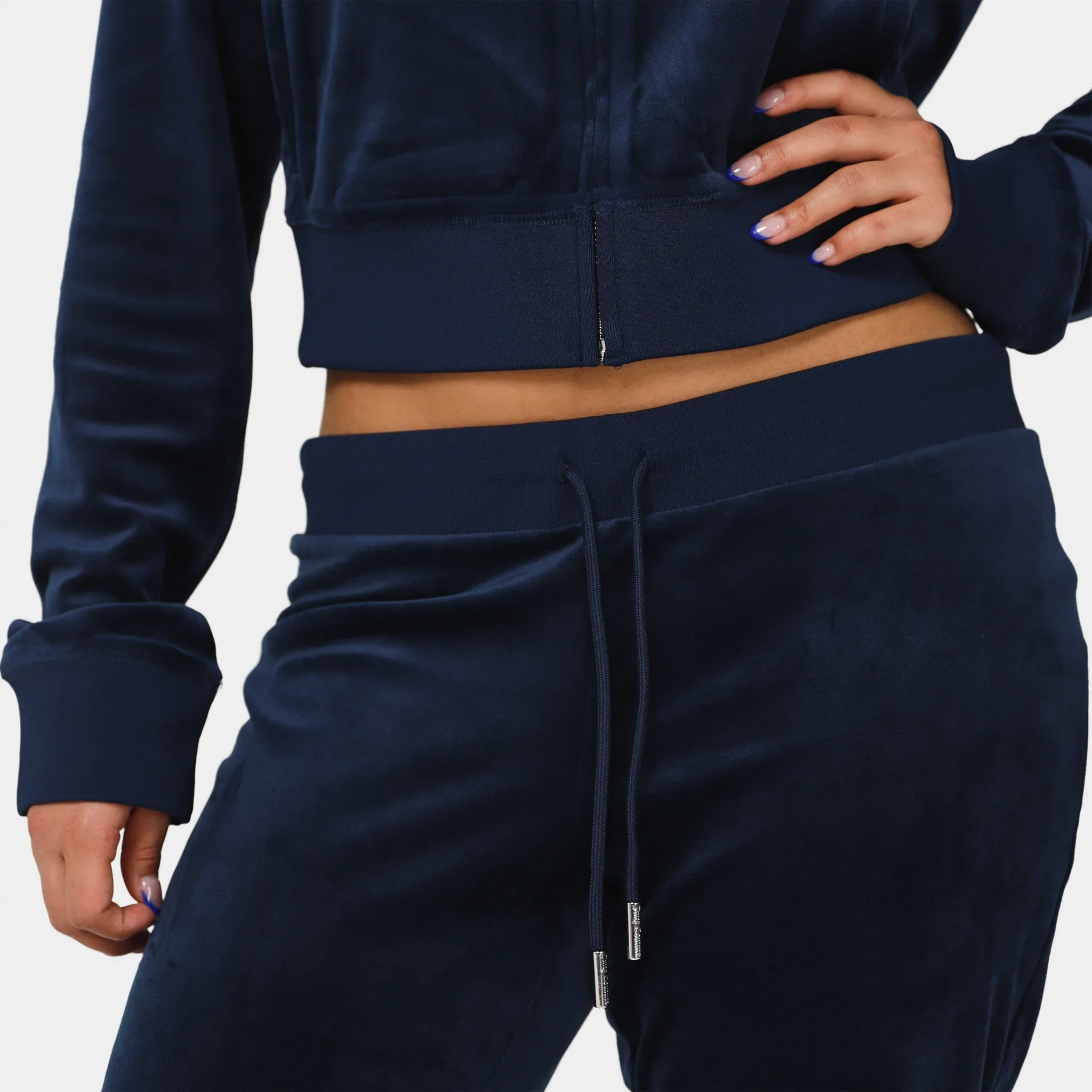 Juicy Couture Women's OG Big Bling Velour Track Pants / Regal Blue
