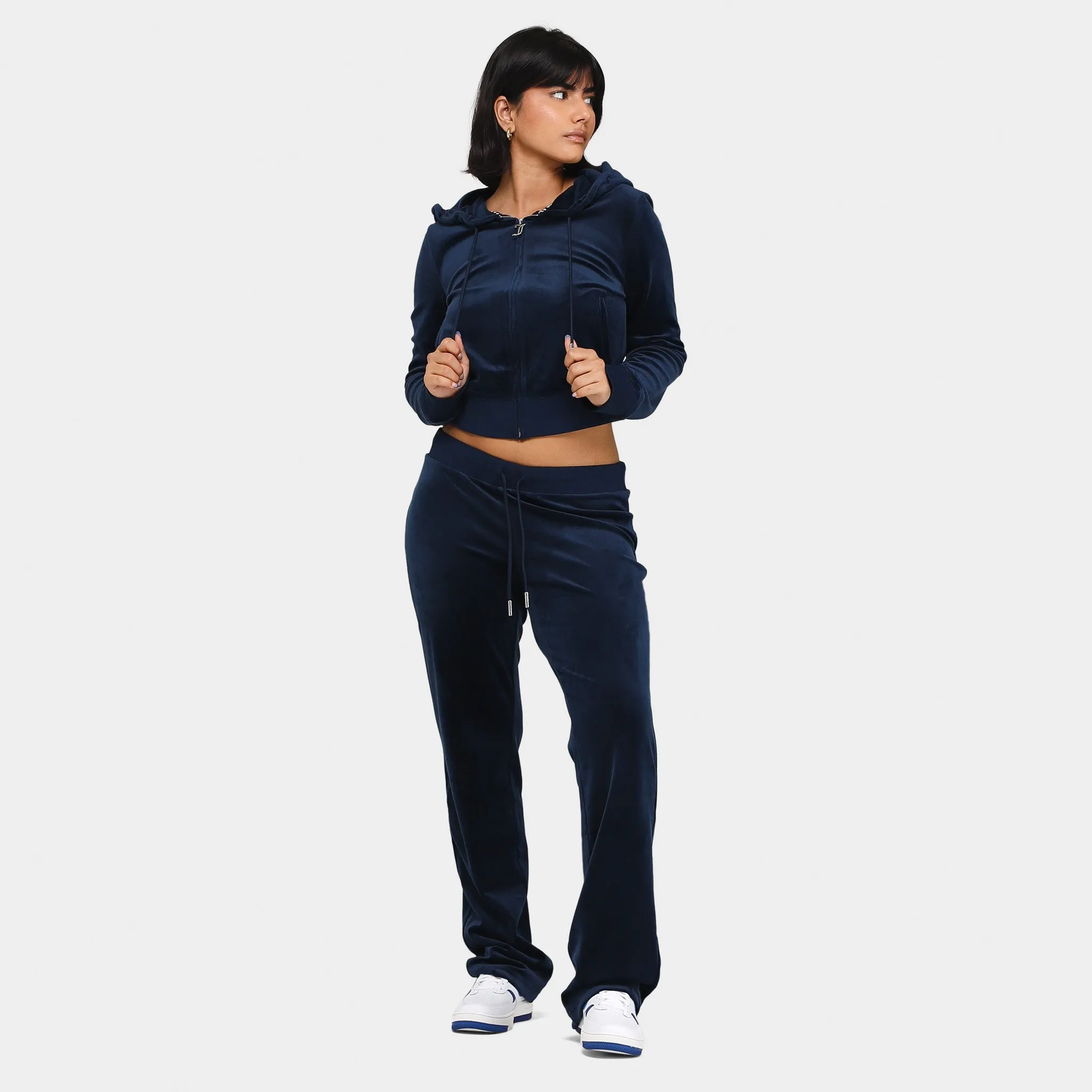 Juicy Couture Women's OG Big Bling Velour Track Pants / Regal Blue