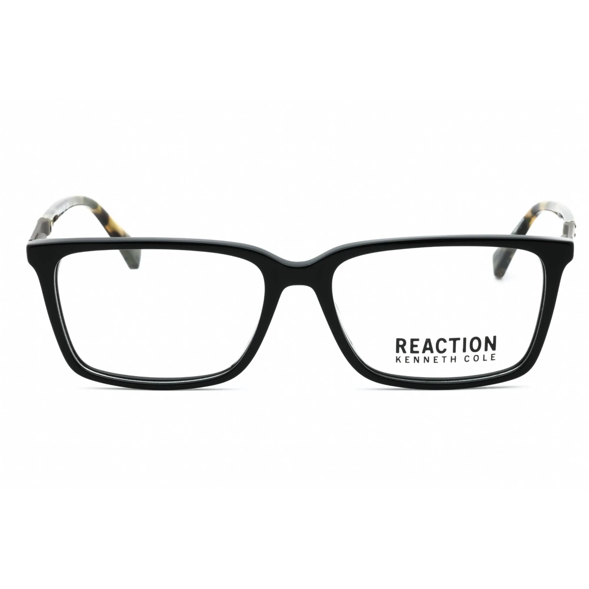 Kenneth Cole Reaction Men's Eyeglasses - Shiny Black Rectangular Frame | KC0870 001