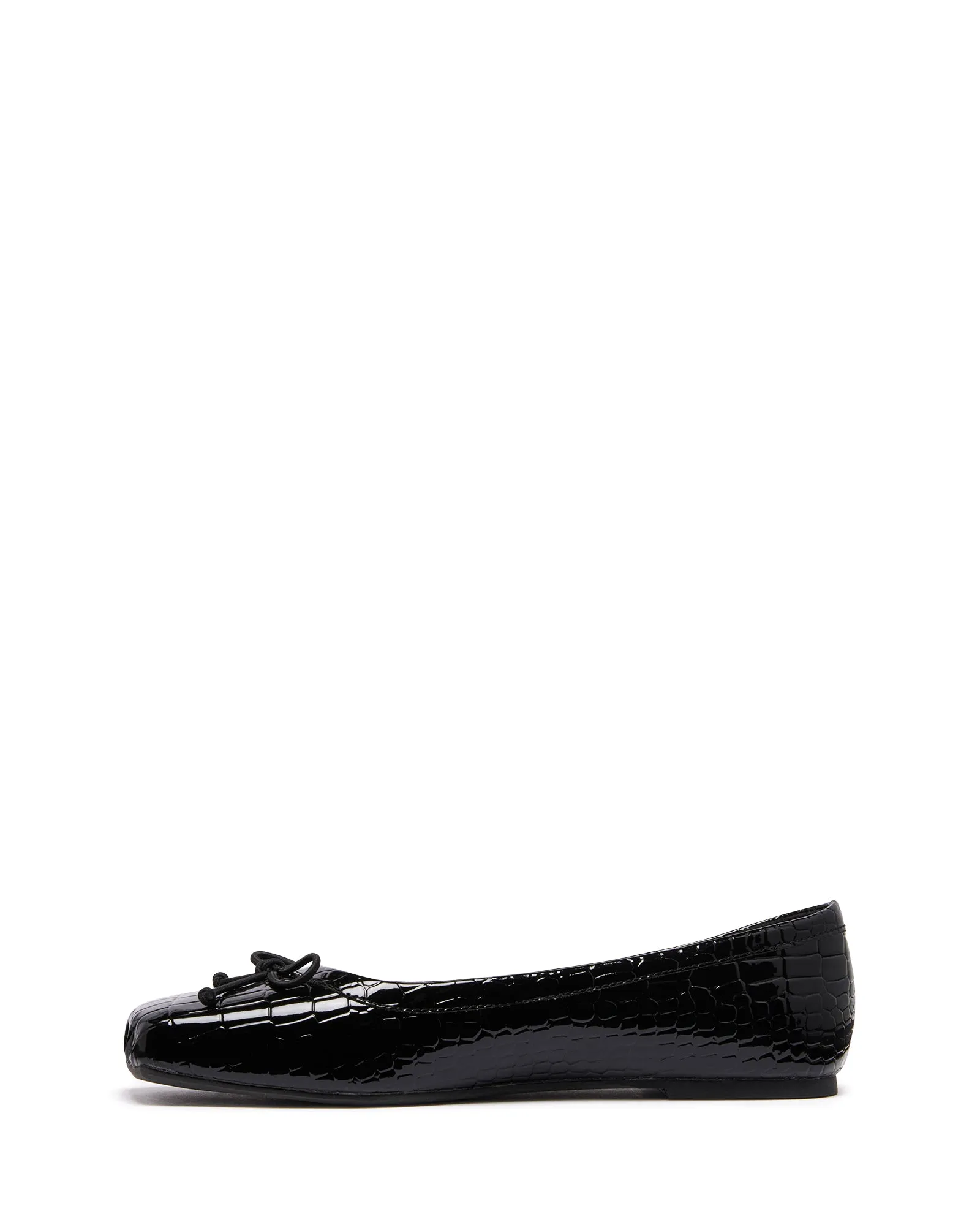 Laine Ballet Flat Black Croc