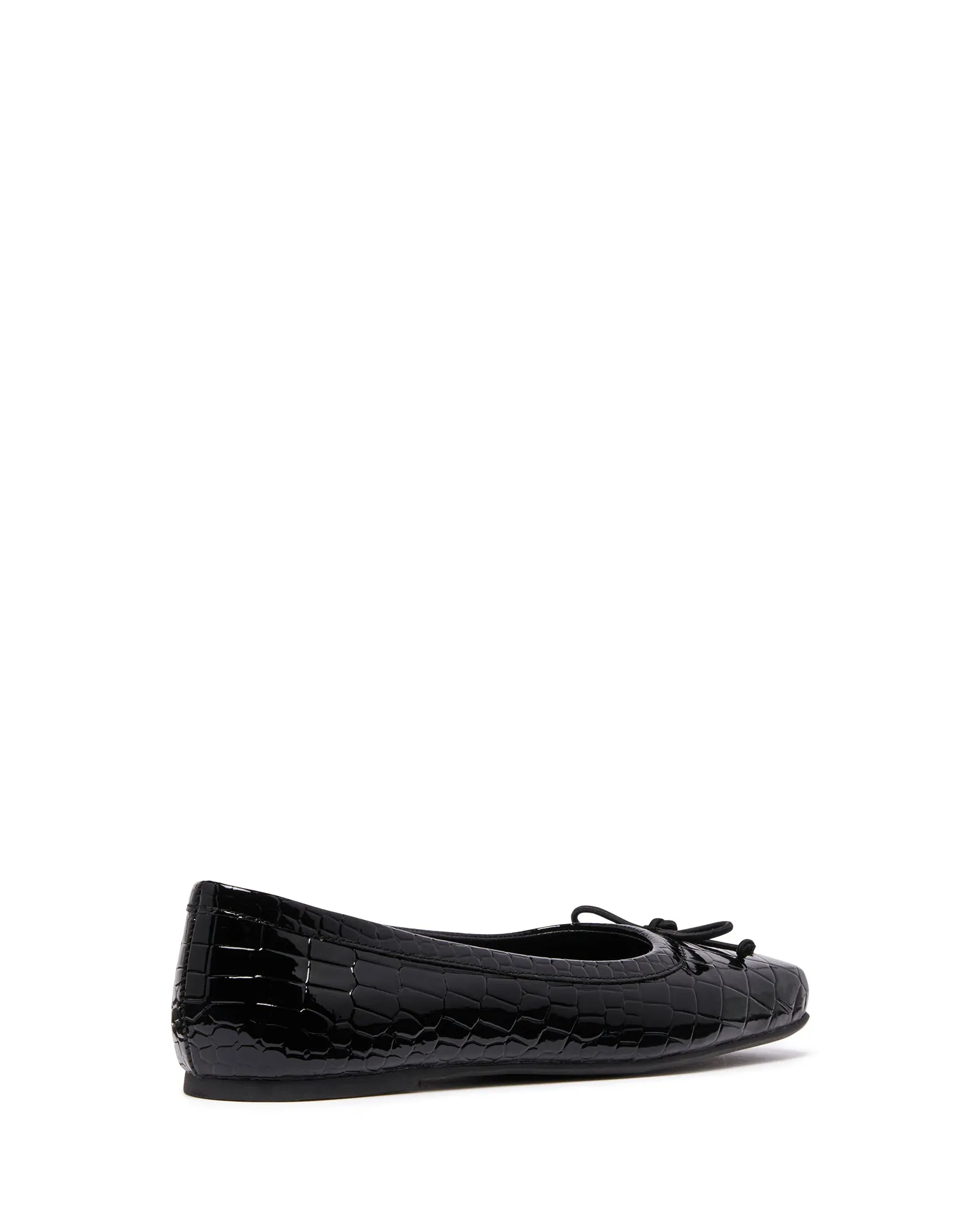 Laine Ballet Flat Black Croc