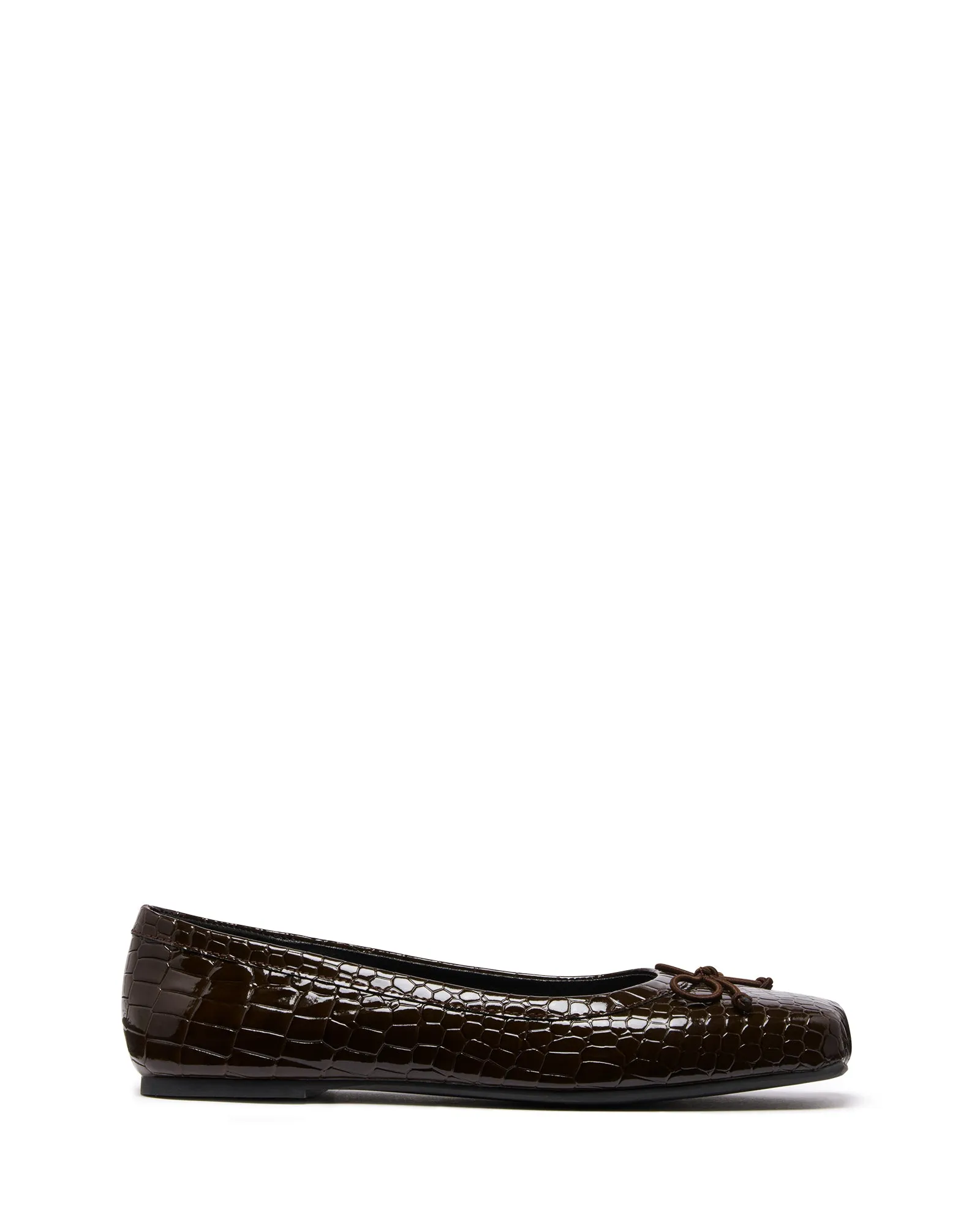 Laine Ballet Flat Chocolate Croc
