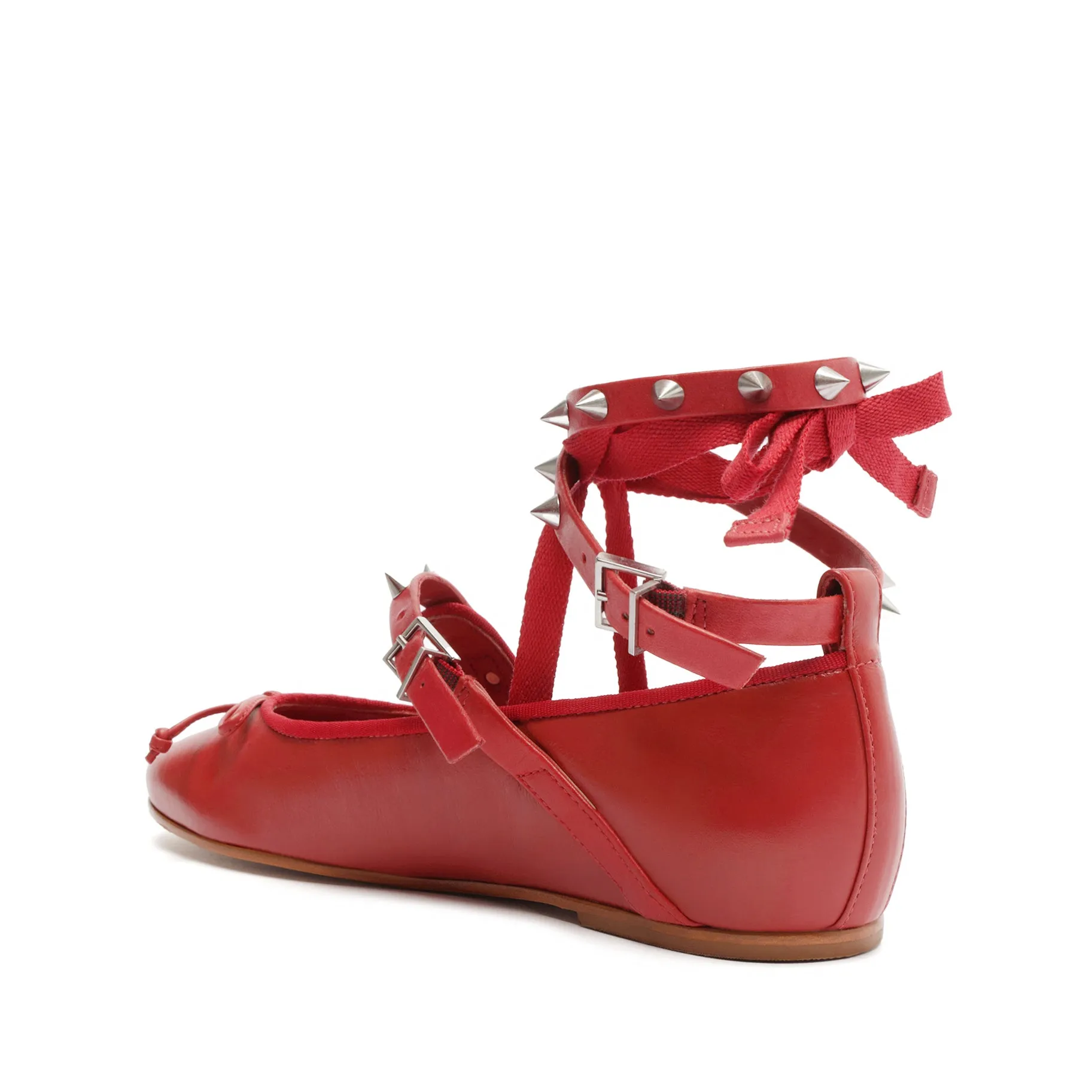 Larissa Lace Up Calf Leather Flat