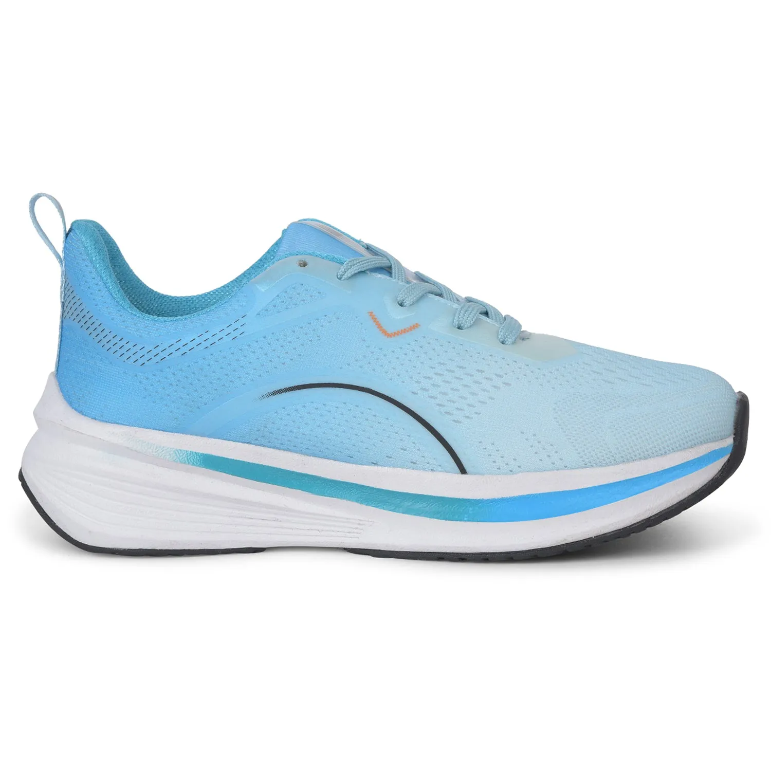 Leap7x Sky Blue Sports Lacing Running Shoes For Men PACIFIC-1E By Liberty