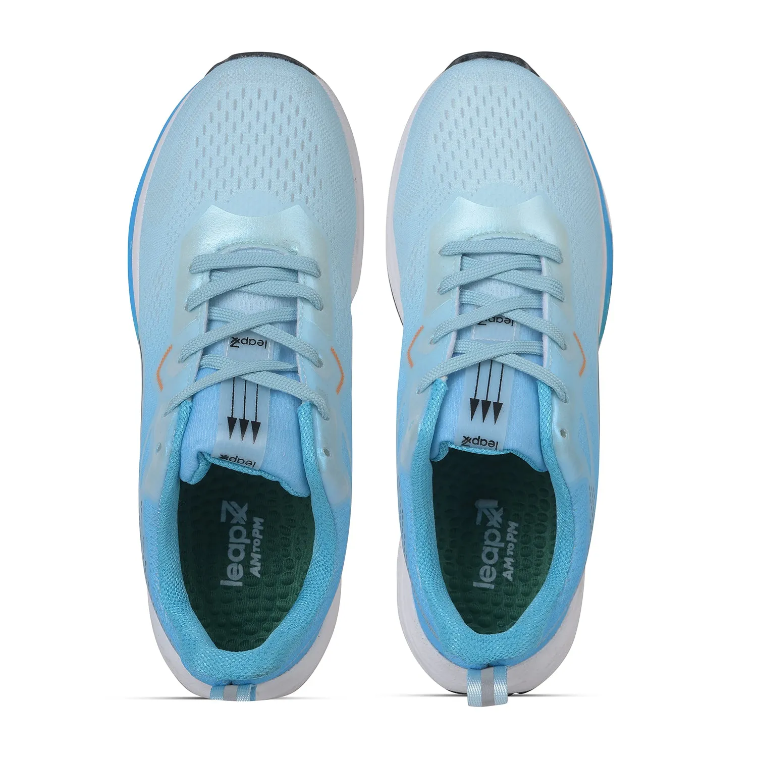 Leap7x Sky Blue Sports Lacing Running Shoes For Men PACIFIC-1E By Liberty