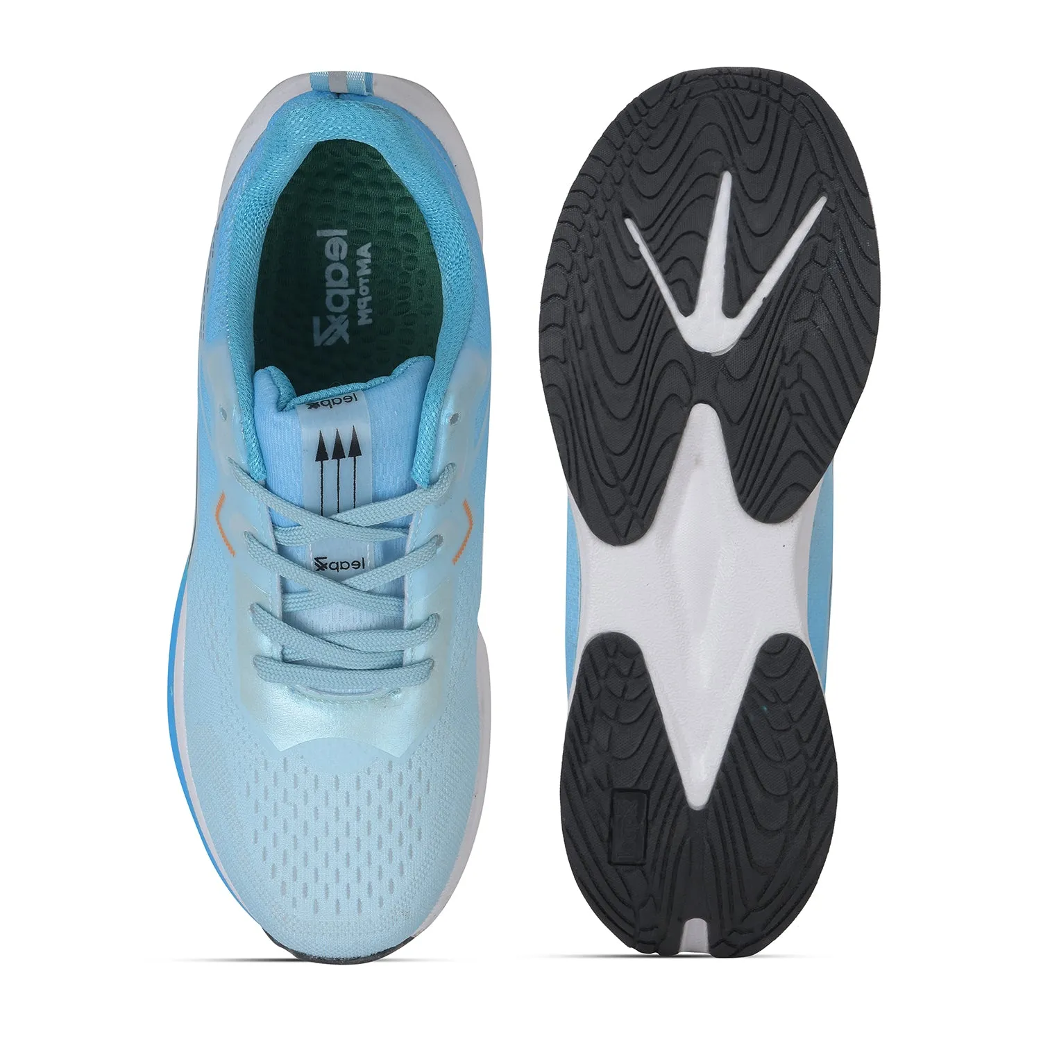 Leap7x Sky Blue Sports Lacing Running Shoes For Men PACIFIC-1E By Liberty