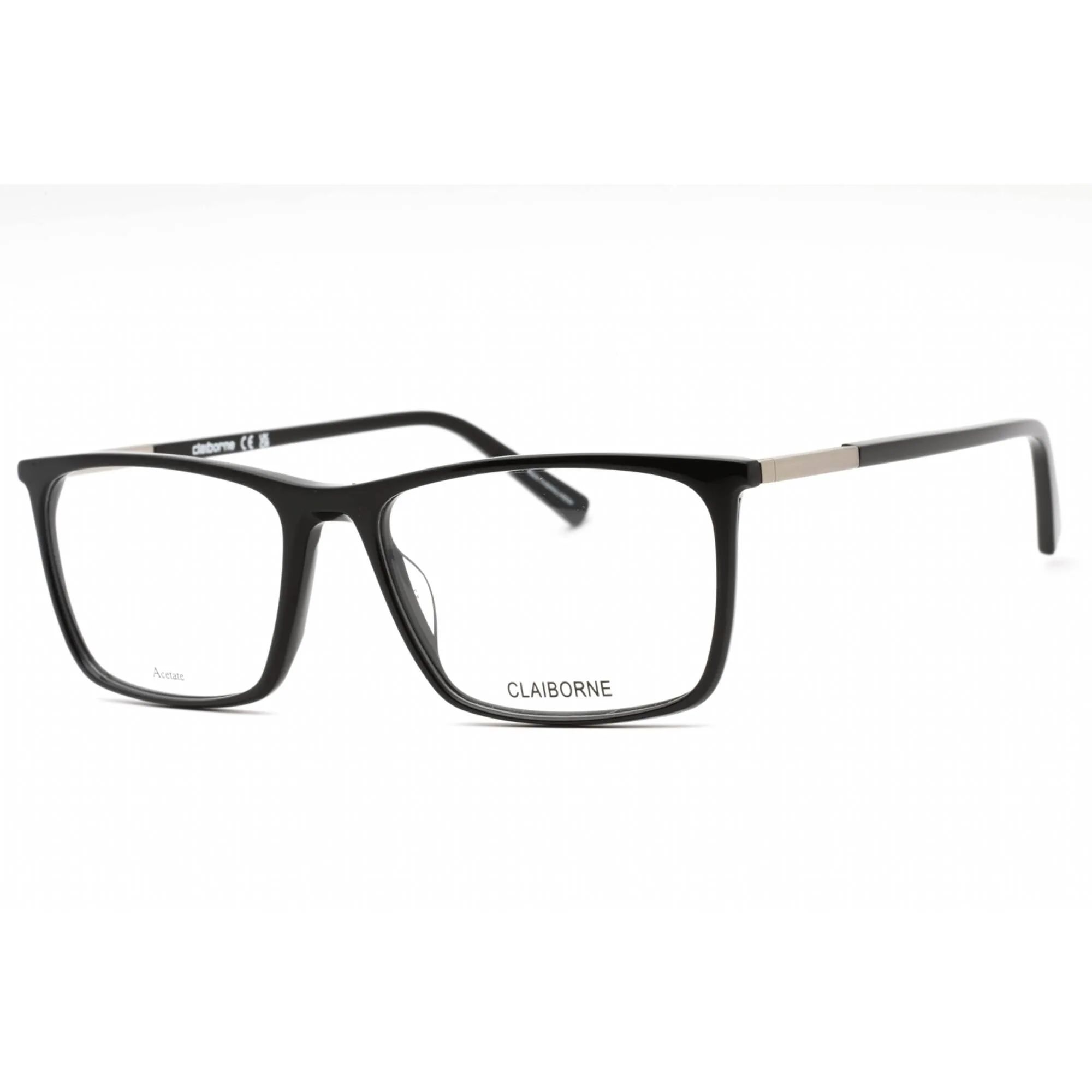 Liz Claiborne Men's Eyeglasses - Black Rectangular Full Rim Frame | CB 321 0807 00