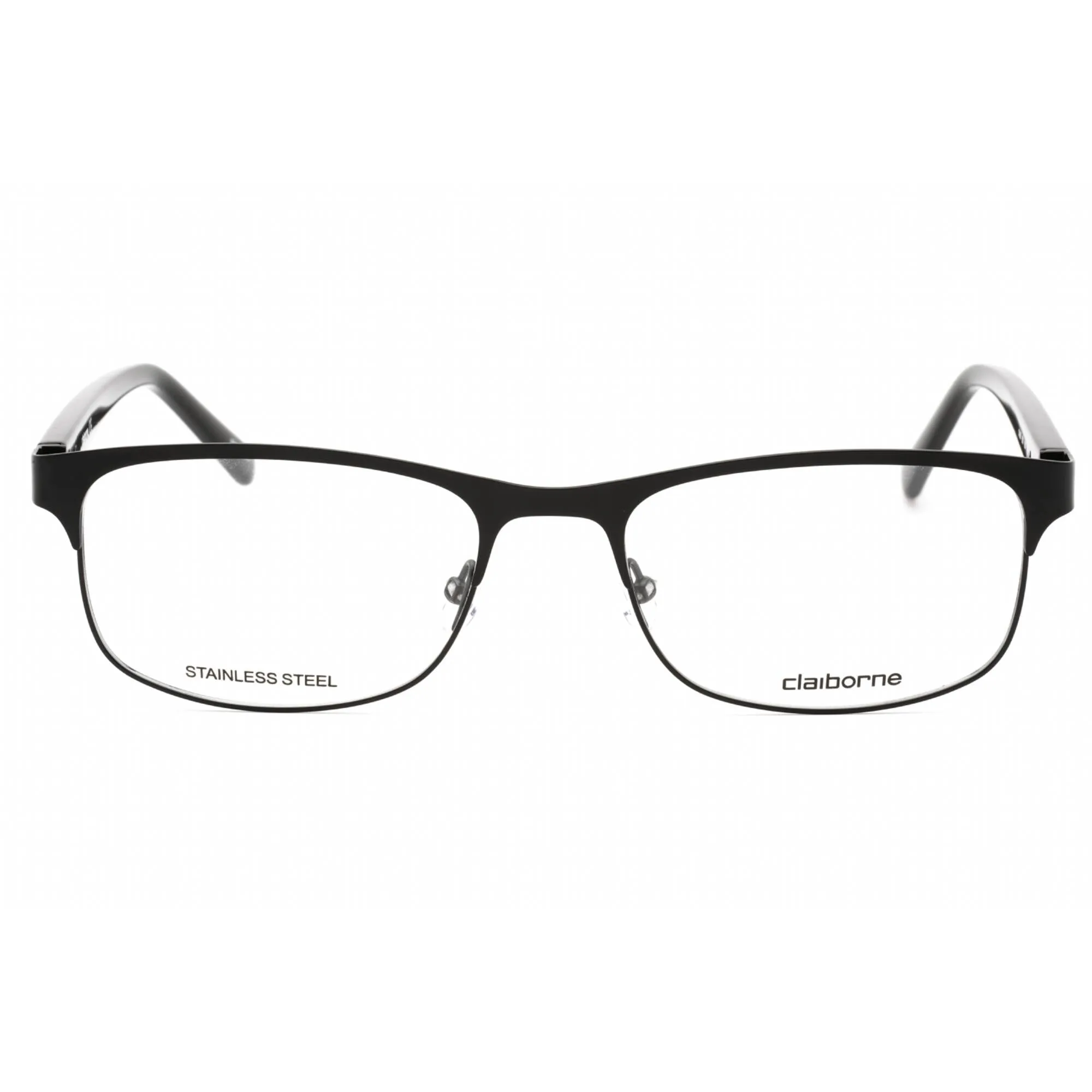 Liz Claiborne Men's Eyeglasses - Matte Black Metal Rectangular Frame | CB 256 003