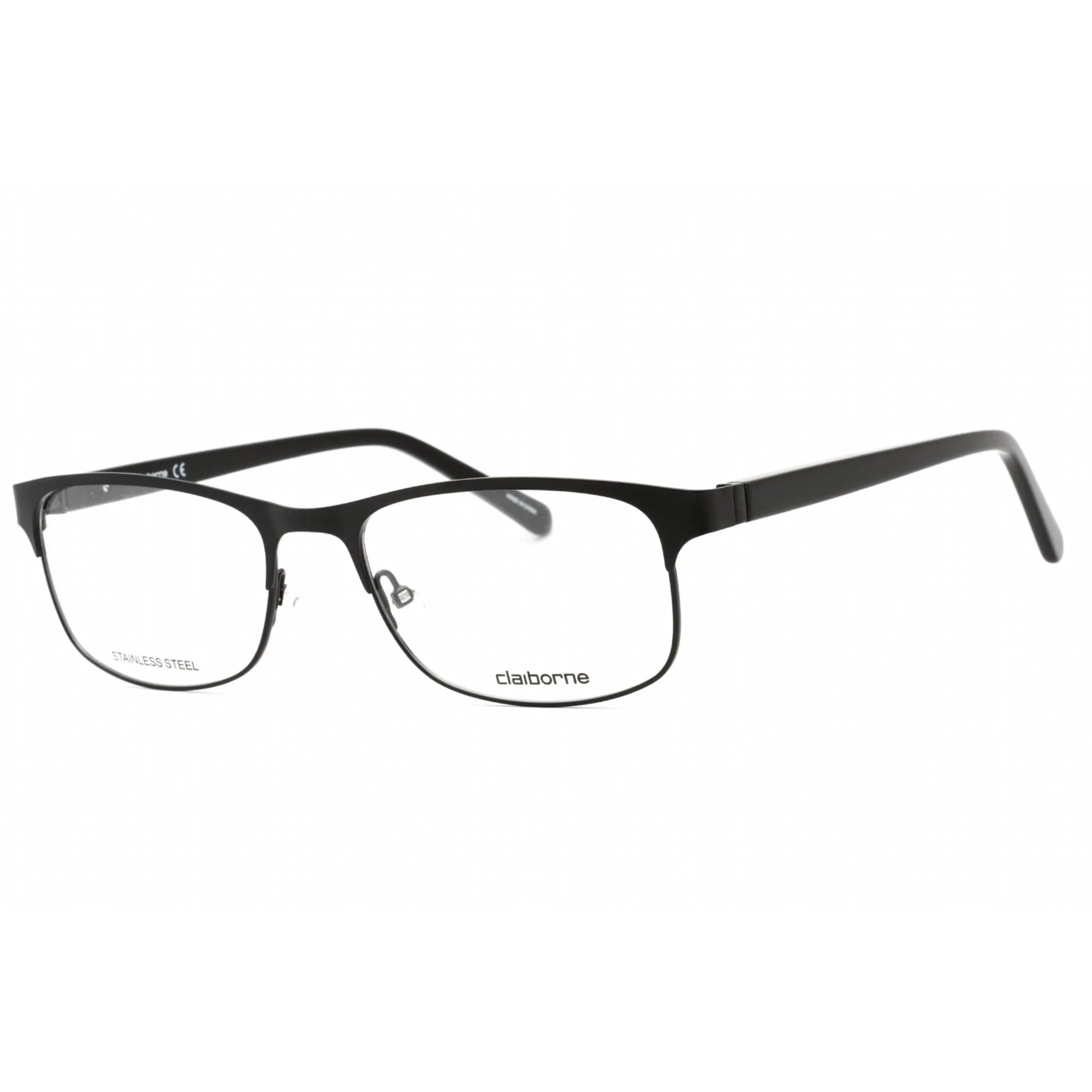 Liz Claiborne Men's Eyeglasses - Matte Black Metal Rectangular Frame | CB 256 003