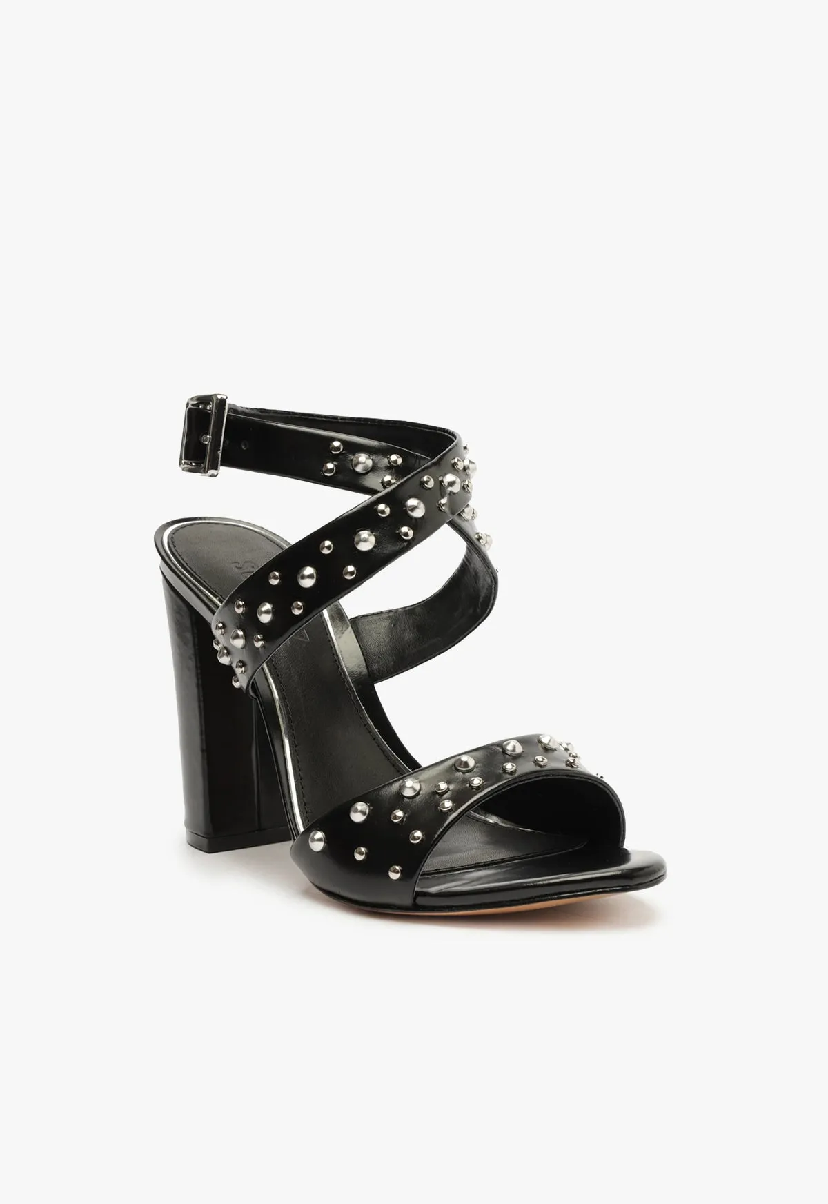 Lizzy Block Leather Sandal