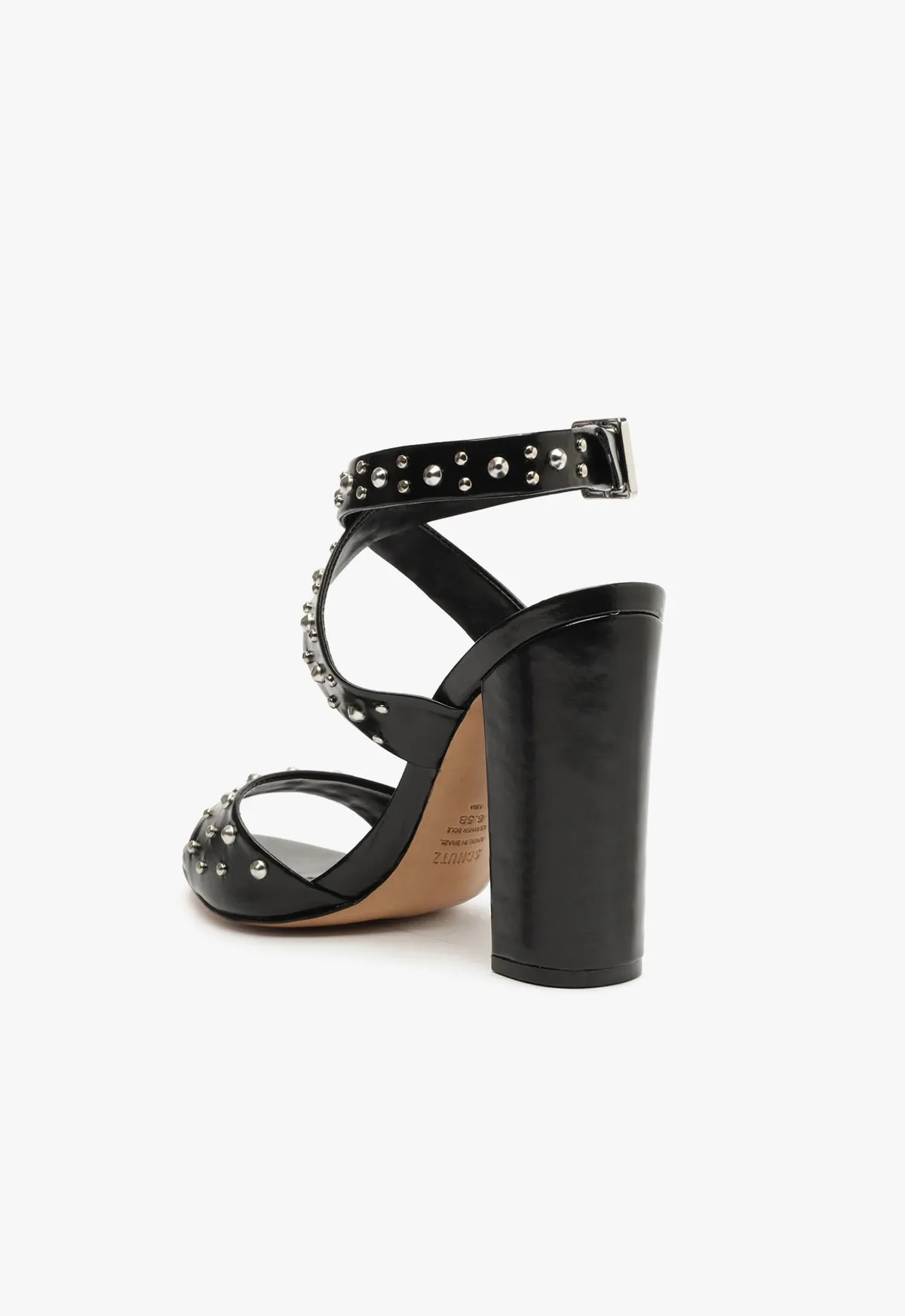 Lizzy Block Leather Sandal