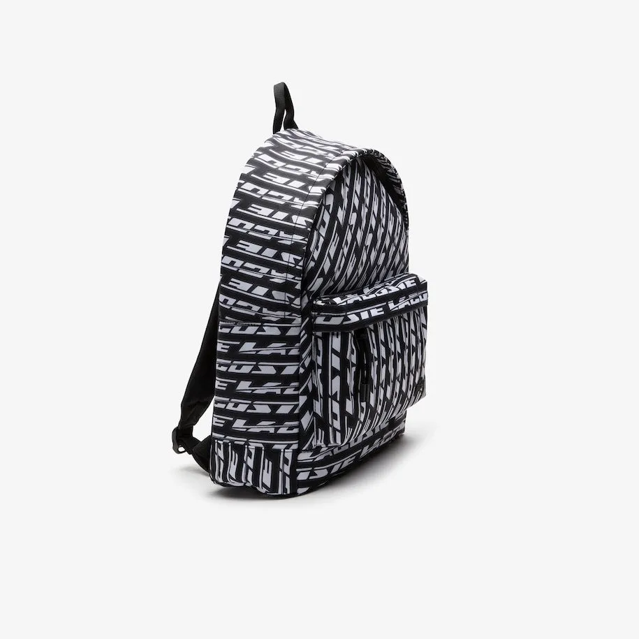 Men’s Neocroc Logo Print Backpack Mono Noir Blanc