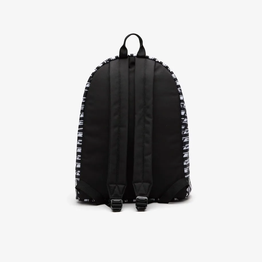 Men’s Neocroc Logo Print Backpack Mono Noir Blanc