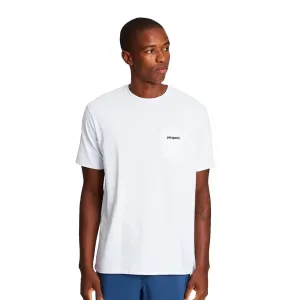 Mens Patagonia Line Logo Ridge Pocket Responsibili-Tee - Dark White
