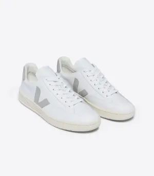 Men's V-12 LEATHER WHITE LIGHT GREY