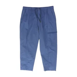 Navy Solid Active Pants