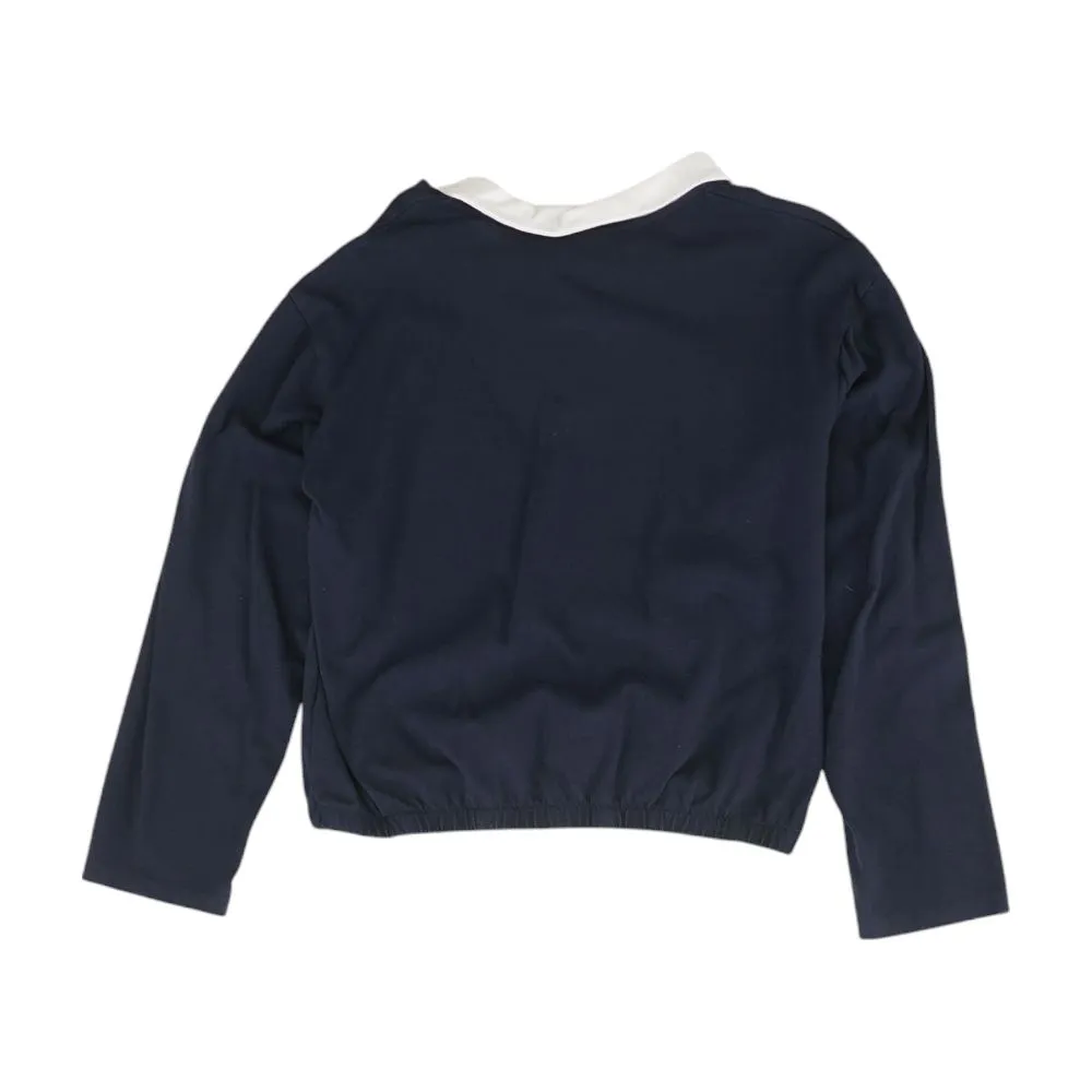 Navy Solid Active Pullover Pullover