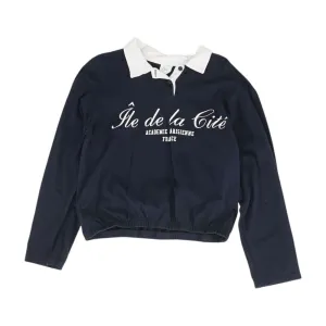 Navy Solid Active Pullover Pullover