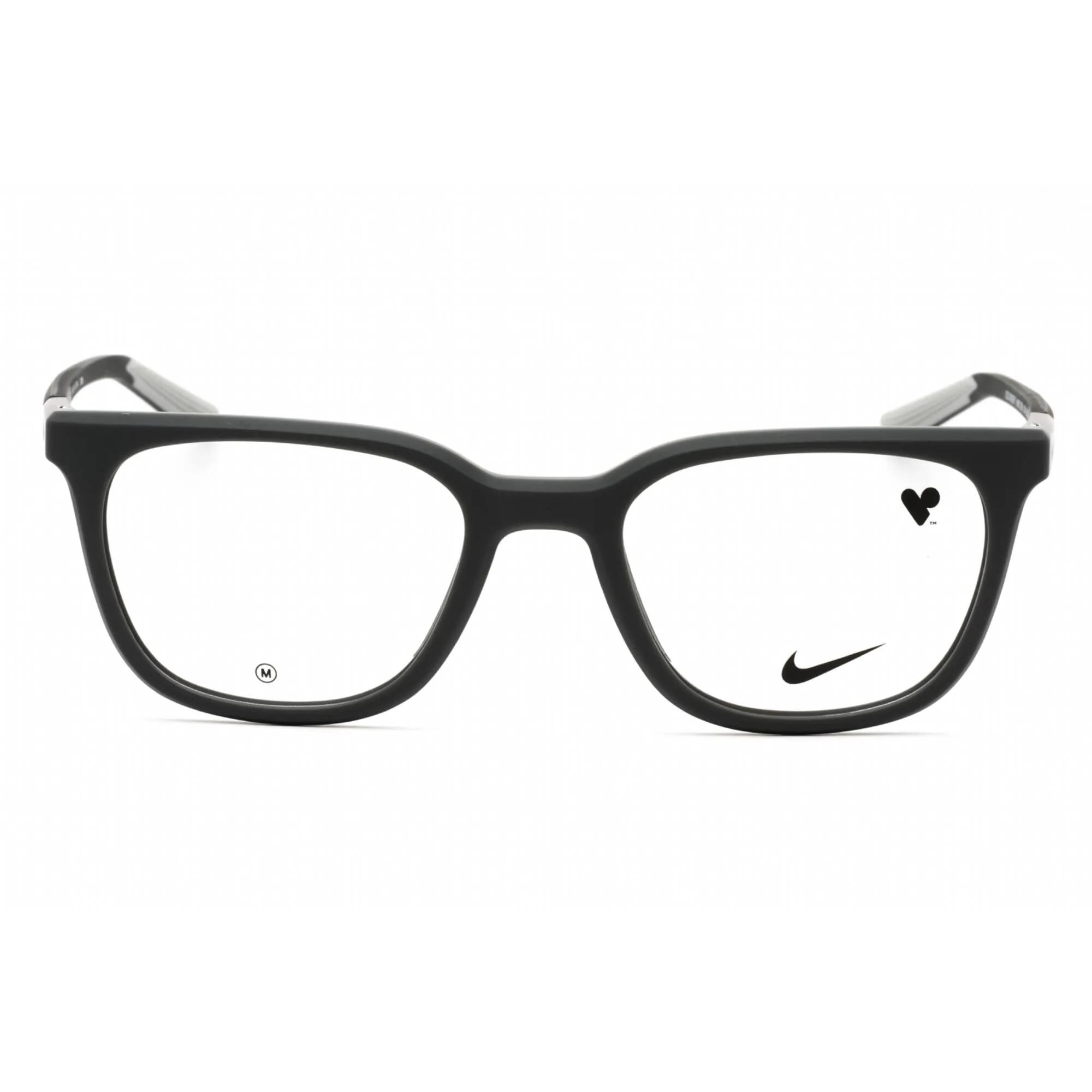 Nike Men's Eyeglasses - Matte Dark Grey/Black Square Full Rim Frame | NIKE 7290 034