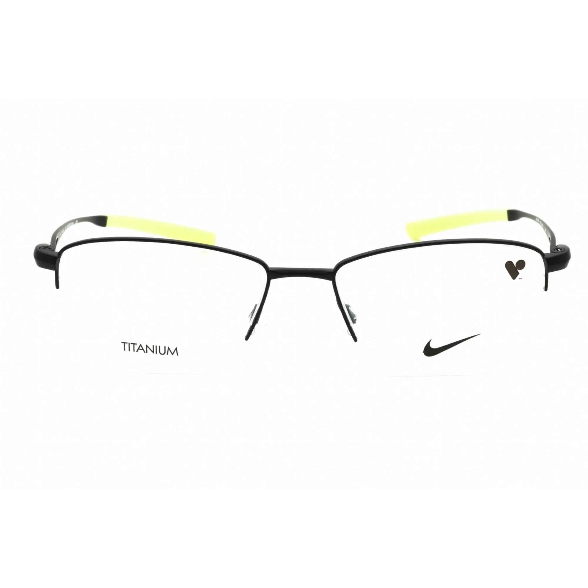 Nike Men's Eyeglasses - Satin Black Titanium Rectangular Frame | NIKE 6045 002